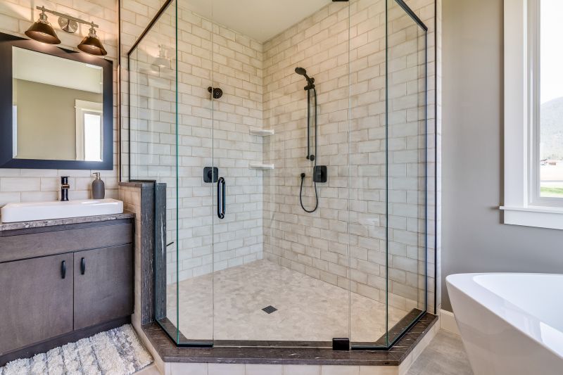 Small Bathroom Shower with Glass Enclosure